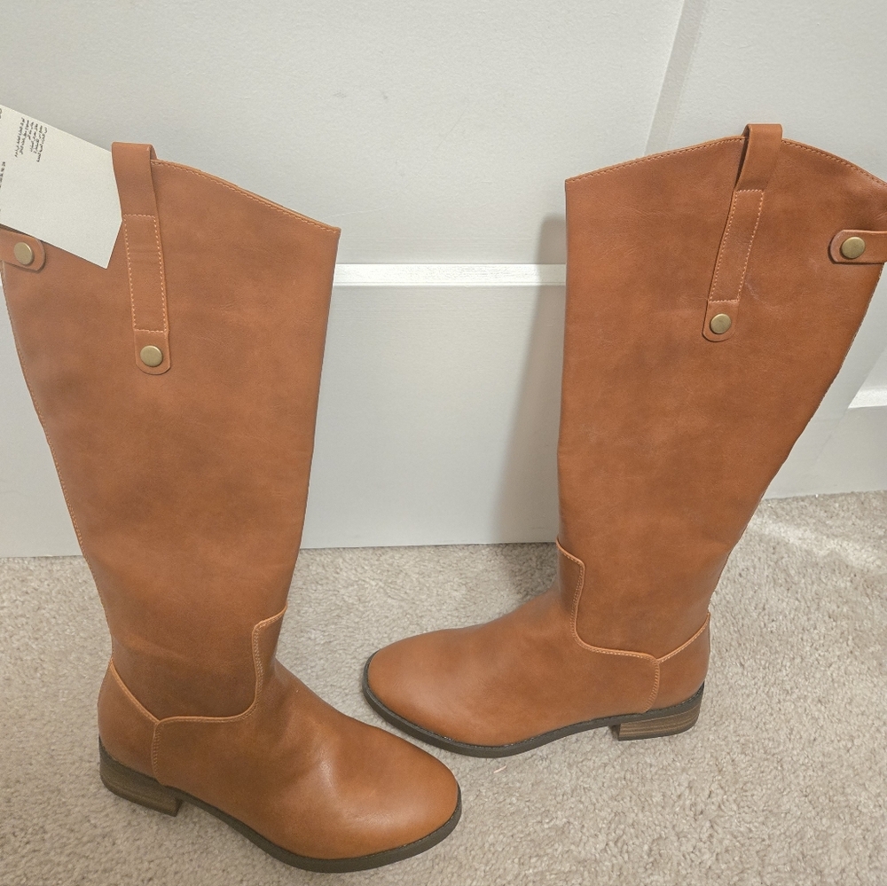 Amazon Essentials Women's Over the Knee Boots - Tan